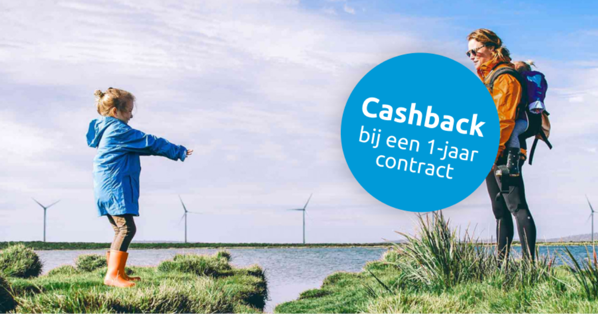 Pure Energie 1 jaar vast + € 140, cashback Energie Aanbiedingen